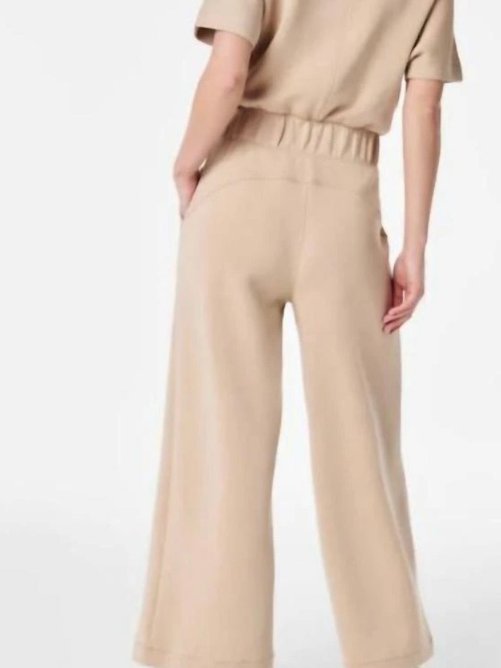 SPANX Airessentials Neutral Beige Midi Jumpsuit, L, New with tags - Picture 3 of 10